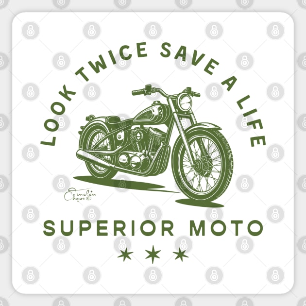 Superior Moto Look Twice Sticker by Timeless Chaos